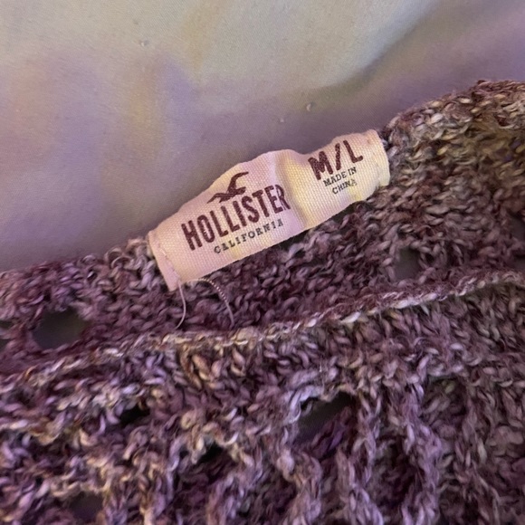 cropped raw-edge hollister sweater - Picture 2 of 3